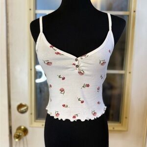 Forever 21 White Floral Camisole
